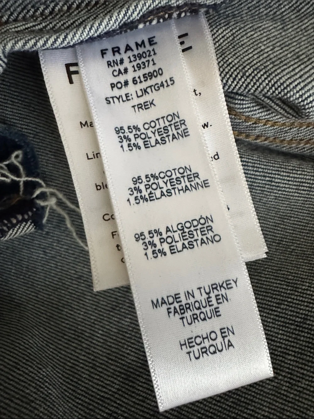 Frame Denim Women's Medium Blue Cropped Jean Jacket Size XSMALL - Picture 11 of 12